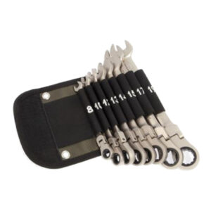 8PCS FLEXIBLE RATCHET WRENCHES SET in cloth bag