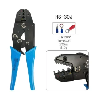 0.5 6mm2 Pre-insulation Terminal and Full Insulation Mediate Connector Crimp Plier Wire Crimpers CHS 30J
