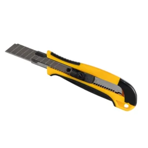 0.5MM Thickness Heavy Duty Hand Cutting Tools Comfortable Grip 18mm Blade Automatic Retractable Utility Knife