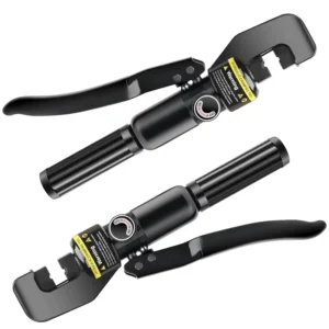 1/16″ to 3/8″ Cable Railing Hardware 12AWG to 2/0AWG Wire Swaging Hydraulic Crimper Crimping Tool with 9 Pairs Dies