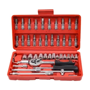 1 4 Inch Socket Tool Kit OBM Home Repair Tool Set Hard Case Screwdriver Handle Hand Powered OEM Customizable Durable Tool Set