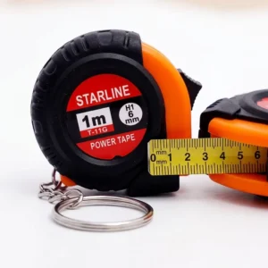 1 Meter 3ft High Precision Automatic Steel Mini Tape Measure Metric System Promotion Key Chain Custom Logo Company Gift