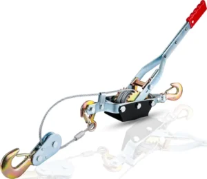 1 Ton Come Along Winch Power Puller Heavy Duty Power Cable Come Along Tool with Dual Gears Automotive Hoist Cable Puller