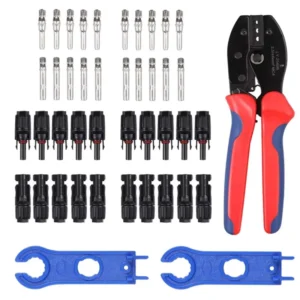 10 Pair Solar Crimp Tool Connector Spanner+PV Crimper Wire Stripper Crimping Cutters Kit Crimping Pliers Tool Set