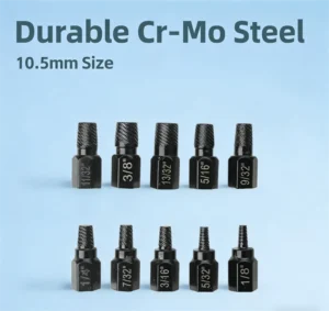 10 Pcs Brass Wire Extractor Set for Broken Screws Hex Bolt Removal Tool Slipped Thread and Damaged Screw Remover
