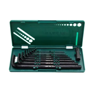 10 Pcs CR V Steel Hex Keys Allen Wrench Hex Socket Black Combination Hex Key