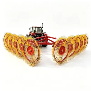 10 Rotor Hydraulic Folding Hay Rake 1280kg Heavy Design 6.5m Working Width