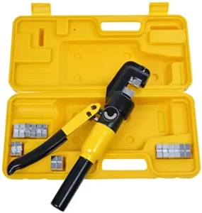 10 Ton Hydraulic Crimper Battery Cable Lug Crimping Tool Wire Terminal Crimper with 9 Pair Dies Set 4-70mm Hand Tools