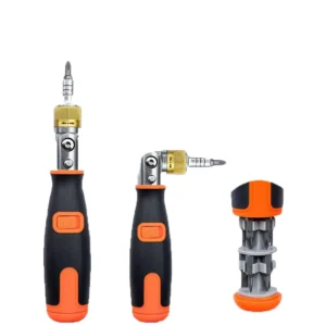 10 in 1 Ratchet Screwdriver Set Household Bendable Ratcheting Screwdriver with Magnetic Bit Adjustable Angled Screw Driver Set