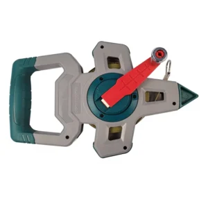 100 Meter Heavy duty Telescopic Steel Tape Measure Metric Imperial Scale Tray Non Locking 12.5mm Blade Width