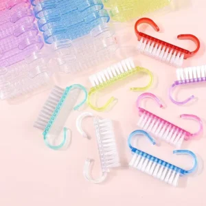 100PCS Bag Blue Small Nail Cleaning Brush Nail Care Manicure Pedicure Plastic Soft Dust Remover Powder Tools