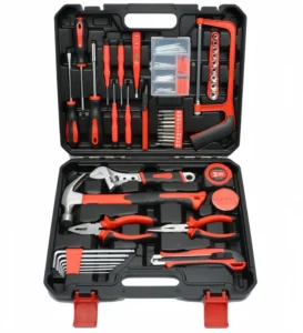 108-Piece Household Tool Set with Bit Holder and Hammer Screwdrivers in Hard Case for DIY Repair OEM
