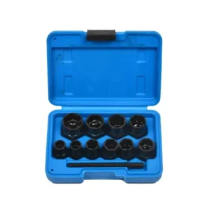 10PC Damaged Nut Bolt Remover Stud Extractor Set Broken Removal Kit