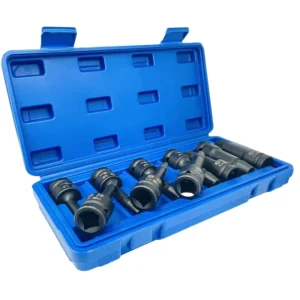 10PCS 1/2″ Drive Impact Damaged Bolt Screw Remover Extractor Removal Tool Kit Nut Extractor Socket Set