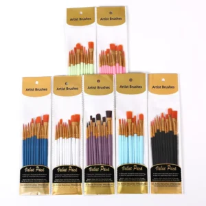 10PCS Artist Paint Brushes Nylon Bristle Plastic Grip Multi use Drawing Tools for School Art Creation Daily Painting Use