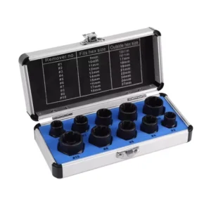 10pc Damaged Nut Stud Remover Bolt Remover Screw Extractor Threading Socket Hand Tool Kit