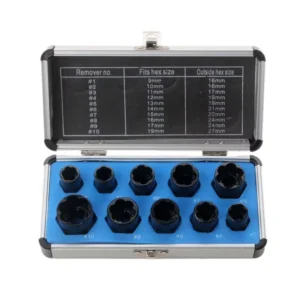 10pcs Damaged Bolt Nut Extractor Set Broken Screw Nut Bolt Remover Extractor Kit