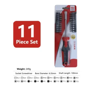 11 Piece Set Industrial Grade Screwdriver Set High Hardness Magnetized Bits Durable for All Repairs