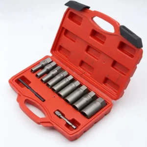 11 Piece Spiral Deep Impact Bolt Nut Extractor Set Lug Nut Remover Extraction Socket Set for Bolts Nuts Screws