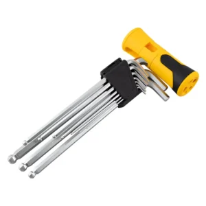 11 Pieces Hex Key Set in Different Sizes Spanner Set of Allen Key Ball Head Hex Set Wrench Tool Strength Helping T Handle