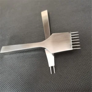 115mm Leather Pricking Chisel SKD11 DIY Leather Craft Thinner Teeth Thicker Handle Fine Grinding Polishing Round Spacing Punch
