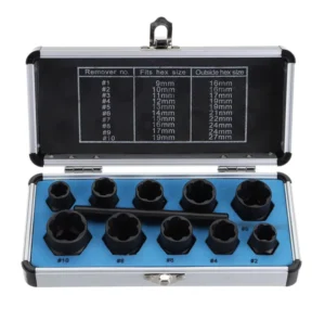 11PCS Damaged Nut Bolt Screw Removal Tool Nut Lock Remover Twist Socket Set Auto Protection Repair Tool