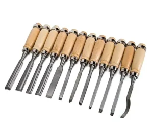 12 Piece Small Safe and Stays Sharp Wood Carving Chisel Set