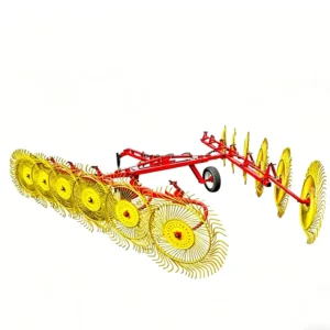 12-Rotor Heavy-Duty Hydraulic Folding Wheel Rake, 7m Extra Wide Raking Width, for 51.5kW+ Tractor