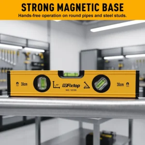 1200-2000mm Double-Sided Milled Magnetic Level 1.2mm 6063 Al 0.5mm/m Accuracy for Industrial Construction OEM