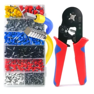 1200PCS 23 7AWG HSC8 6 4A Self Adjustable Cable Wire Crimper Crimping Plier Cord End Bootlace Ferrules Terminals Connector Kit