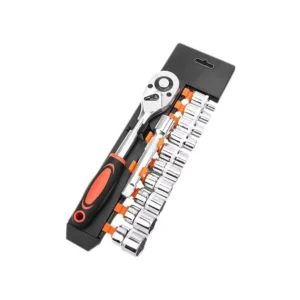 12PCS 1/2 Inch Drive Ratchet Socket Wrench Set CR-V Steel Quick Release Extension Bar Auto Mechanic Hand Tool Kit for Car Repair
