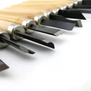 12Pcs/set Industrial Wood Carving Hand Tools Gouges & Chisel Set