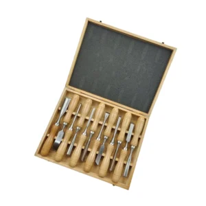 12pcs DIY Industrial Grade Wood Carving Set Chrome Vanadium Steel with Beech Wood Chisels & Punches
