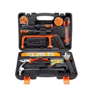12pcs Household Repair Hand Tool Set Home Use Carbon Steel and Alloy with Suitcase