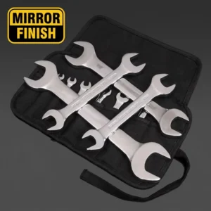 12pcs Metric Chrome Vanadium Steel Industrial Diy Grade Open End Wrench Set Multi-Purpose Mirror Finish OEM Available