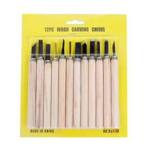 12pcs set Multi Function Carving Chisels DIY Steel Handle Gouges with Straight Tips for Woodworkers CE