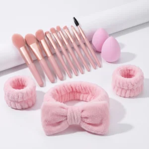 13 Piece Makeup Tool Set Mini Makeup Brushes for Wrist Strap Packaged Gift Box Womens Hair Face