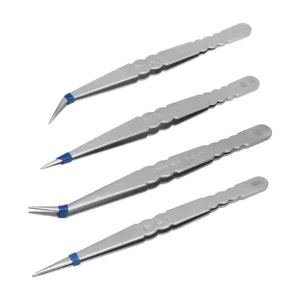 13.5cm or 15cm Straight Curved Tip Stainless Iron Tweezers with Magnetic for Sewing Tool
