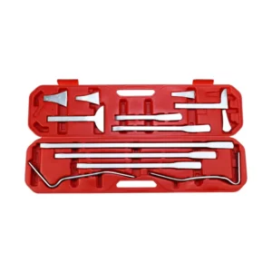 13pcs Set Body Pry Bars and Wedge Tools Garage Workshop Hand Tools Car Panel Beating Hammers Dolly Car Dent Repair