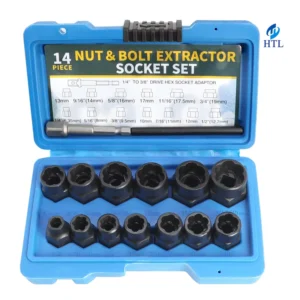 14 Piece Impact Screw Nut& Bolt Extractor Socket 3 8 Inch Drive Bolt Remover Set Universal Joint Tool Kit