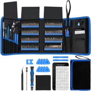 142 1 Professional Electronic Repair Tool Kit Plastic Handle Phillips Chrome Finish OEM Screwdriver Set for iPhone MacBook DIY
