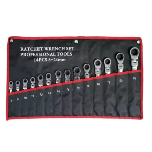 14PCS Inch Double Head CR V Combination Wrench Set Metric Torque Wrench Hand Tool Ratchet Wrench OEM Chrome Vanadium Steel