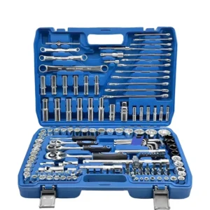 151 piece Chromium vanadium Steel Socket Wrench Tool Set Auto Repair Kit Large 1 2 inch Ratchet Wrench Blue Box Household