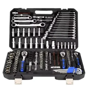 151PCS Mechanic’s Tool Set 1/4″ 3/8″ 1/2″ Drive Socket Wrench Set for General Home/Auto Repair Household Hand Tools