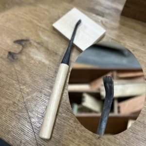 15mm Flat Chisel Wood Carving Tool 45# Alloy Steel Yellow Sandalwood Handle Sharpened Ready to Use