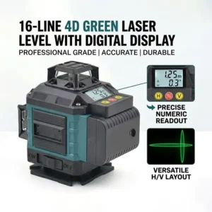 16 Lines 4D Green Digital Laser Level 360 Self Leveling High Precision Horizontal Vertical Cross Line Laser with Remote