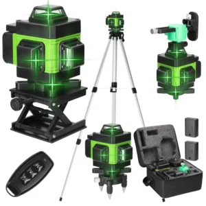 16 Lines 4D Self Leveling Green Laser Level 360 Indoor Outdoor 100 240V Battery Powered DIY Grade