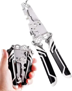 18 in 1 Multifunctional Folding Electric Cable Stripper DIY Grade Pliers Foldable Wire Stripper Crimper for Electrical Wiring
