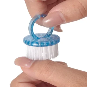 1pc Mini Nail Cleaning Brushes Plastic Handle Grip Cleaner Scrubbing Pedicure for Manicure Multifunctional Brush