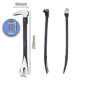 2 1 Multifunctional 8 Inch Precision Mini Pry Moulding Bar Flat Nail Puller Beveled Claws Industrial Grade Steel Wrecking